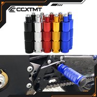 AliExpress CCXTMT CNC Aluminum M8 Footrests Foot Pegs Pedals For Honda Kawasaki Yamaha KTM Suzuki Motorcycle Bike ATV Scooter Dirt Bike Universal