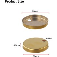 24 Stainless Steel Toilet Seat Hinge Covers 60mm for Concealing Fixings and Enhancing Bathroom Hardware Appearance
