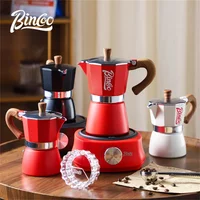 Bincoo Coffee Moka Pot Espresso Maker Electric Stove For Italian Home Barista Accessories Coffee Professional Coffee Maker Tools