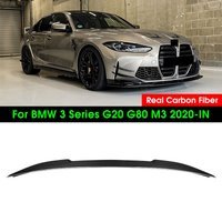 Real Dry Carbon Fiber Trunk Spoiler Wing For BMW New 3 Series G20 Sedan & Its M3 G80 2020-IN 0Boot Lid Lips