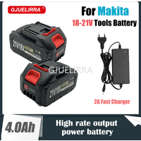 21V 4.0AH Rechargeable Lithium-Ion Battery for Cordless Dirll/Brushless Wrench/Screwdriver for Makita 18V Battery Pins