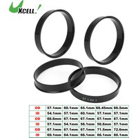 UXCELL 4pcs 57.1/60.1/66.45/66.5/67.1/72.6mm OD 54.1-66.1mm ID Car Hub Centric Rings Wheel Bore Center Spacer ABS Plastic