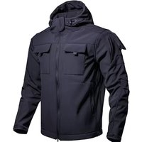Men Autumn Winter Fleece Softshell Tactical Outdoor Jackets Camping Hiking Trekking Hunting Military Climbing Cargo Hooded Coat