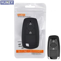 For Ford EcoSport 2018 2019 2020 2021 2022 Keyless Remote Car Key Fob Ring Chain Silicone Case Cover 2 Button Auto Accessories