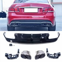 E53 E63 AMG Rear Diffuser With Exhaust Pipe For Mercedes Benz E Coupe W207 C207 E200 E250 E260 E350 2014-2015 Car Accessories E