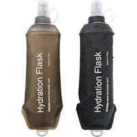AXEN Black Gray 500ML 250ML 150ML Folding Water Bottle Collapsible Soft Flask TPU For Cycling Running Camping Travelling