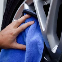 Home Double Layer Cleaning Cloths 1/5pcs Microfiber Car Washing Towel Soft Quick Drying Windows Mirrors Wiping Rags