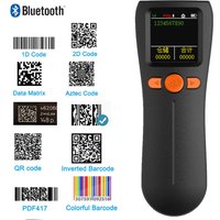 Wireless Portable 2D Bluetooth Barcode Scanner Mini Pocket QR Code Reader with Screen Image Reader PDF417 Data Matrix Code