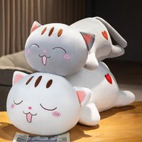 Cute Caring Cat Plush Toys Soft Kawaii Stuffed Animal Kitty Plushie Valentine's Day Birthday Gift Comfort Companion Cozy Decor