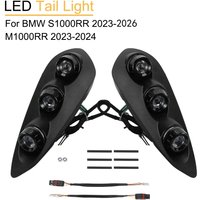 1 Para Czarnych Zintegrowanych Świateł Tylnych LED z Kierunkowskazami Wbudowanymi w Lampa, Sygnalizatory, Migacze do BMW S1000RR 2023-2026 M1000RR 2023-2024