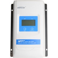 Epever 30A 20A Dual Battery MPPT Solar Controller Max PV 100V DuoRacer Battery Solar Regulator 12V/24V Duo Battery Charger