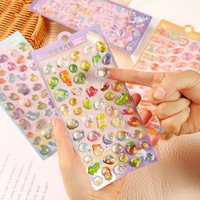 Mini Japanese 3D Relief Drop Sticker Scrapbooking DIY Journaling Stationery Diary Decor School Cute Sticker