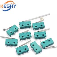 5Pcs/lot Silver Contact KW12 Micro Switch 3Pin NO/NC Mini Limit Switch 5A 250VAC Snap Action Push Micro Switches KW12 Switch