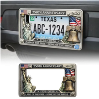 250th Anniversary Commemorative License Plate Frame High-quality Vietnam Veteran Salute Mental License Plate Decorative Frame