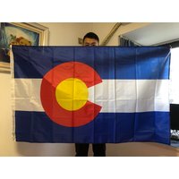 SKY FLAG Colorado Flag 90x150cm Double Penetration Polyester US USA State Colorado Flag USA Flag Hanging Banner