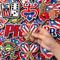 Puerto Rico Themed Embroidered Patches Holiday Decor Applique Frog Badge DIY T-shirt Hat Iron on Patch Applique Sticker Sewing