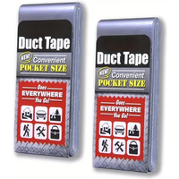 YITAPE Portable Silver Duct Tape Pocket Size Mini Flat Roll Heavy Duty Adhesive Repair Tape for Outdoor Camping Travel EDC Gear