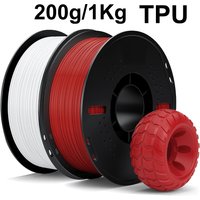 200g/1Kg Flexible TPU White Red Filament 3D Printer Filament Printing Roll FlexMaterials tpu white red 1.75mm