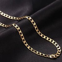 Hot Fine 40-60cm Sterling Silver 18K Gold Special 8mm Sideways Chain Necklace For Men Woman Jewelry Wedding Party Christmas Gift