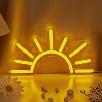 Chi-Buy 1PC Sunrise Shape LED Neon Sign USB Powered Wall Decoration Neon Light Signs Suitable For Party, Wedding
