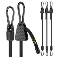 AliExpress NONE Adjustable Bungee Cords with Hooks 4Pcs Heavy Duty Outdoor Elastic Bungee Cord Luggage Straps For Cargos Camping Bike Racks Tent