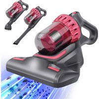 100W Mattress Vacuum Cleaner with UV Light, 10KPA Powerful Suction, Handheld, HEPA Filter, 3 Brush Heads, 200ml Dust Box