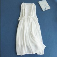 100% Cotton and Linen Vintage Long Dresses for Women 2026 Elegant Comfortable Chic Embroidery Jacquard Casual Summer Dress