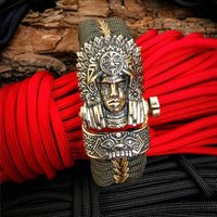 1 Set Paracord Bracelet DIY Accessories Pendant Brass Parts Chief Buckle Lanyards Charms