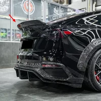 For Tesla Model 3 IPM GT Style Carbon Fiber Rear Trunk Lid Car Spoiler Ducktail Lip Wings 2017 18 19 20 21 2022