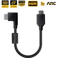 Angled HDMI Cable 4K 60Hz Short HDMI 2.0 Cable HDMI 2.0 Adapter Cable w/ 4K HDR HDMI Earc CEC for TV BOX PS5 Xbox HDTV