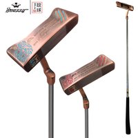 Snazzy Right-handed Golf Putter, 304 Stainless Steel Head, with Surface Copper Plating, 34 35inch Shaft, Red and Blue Men's Golf