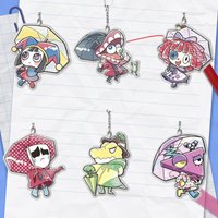 5Cm Anime Keychain Pendant for Tadc Jax Bunny Pomni Diy Anime Theme Bag Backpack Pendant Creativity Exquisite Gifts Decoration