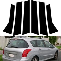 6Pcs/set for Peugeot 308 SW/Touring 2007-2013 2014 Car Window Pillar Decorative PC Trim B/C Pillar Stickers,Auto Accessories