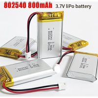 802540 3.7V 800mAh 2.9Wh Li-Polymer Battery Rechargeable Lithium Batteries Lipo PH2.0 Plug for Atomiser Demister Recorder Smart