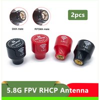 2PCS 5.8G FPV Antenna High Gain 5dBi Left Hand Circular Polarization (LHCP) RP SMA for RC Quadcopter Drone Receiver