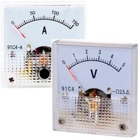 DC Amperemeter 91C4 Amperemeter 1/2/3/5/10/20/30/50/100/200 A V Voltmeter Analog Panel Meter Mechanischer Zeiger 91C4 Amperemeter
