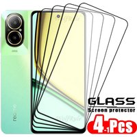 4pcs For Realme C67 Glass Realme C67 Tempered Glass Full Cover Glue 9H HD Film Protective Screen Protector OPPO Realme C67 C 67