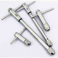 Adjustable M3-8 M5-12 T-Handle Ratchet Tap Wrench Tap Screw Holder Male Thread Metric Plug Mechanical Workshop Tools Hand Tool