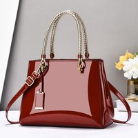 2025 Light Luxury Fashion Lacquer Leather Handbag Large Capacity Ladies Casual Shoulder Crossbody Bag Bright Face Women's Bag