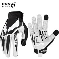 AliExpress NONE New black and white motorcycle and bicycle long finger riding gloves