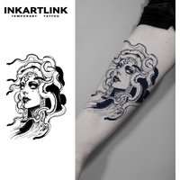 Medusa temporary tattoo sticker, waterproof magic tattoo, lasts to 15 days fake tattoo, semi permanent tattoo