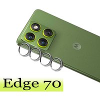 Matel Ring Camera Protector For Motorola Moto Edge 70 Glass Camera Lens protector 3D Design Full Cover 1/2 Pcs