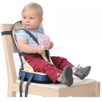 Foldable Baby Booster Seat - Portable Kids Dining Seat with Highchair Cushion Infant Chair Bag Perfect for Travel & Home Use