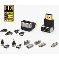 8K HDMI 2.1 Adapter Male to Female Extender Mini / Micro HDMI-compatible Cable Extension 8K 60Hz 4K 120Hz for Laptop PS5 TV Hdmi