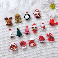 5pcs Christmas tree Santa Claus reindeer 3D focal Silicone beads Teether Jewelry Beads Food Grade For pen Pacifier Chain