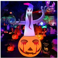 Halloween Inflatable Toys PVC Luminous LED Pumpkin Ghost Inflatable Model Horror Outdoor Courtyard Halloween Decoration