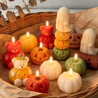 Halloween Pumpkin Ghost Silicone Mold DIY Devil Pumpkin Aroma Candle Mould Halloween Plaster Casting Epoxy Resin Crafts Molds