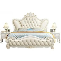 Modern Luxury Design Double Bed Frame King Size Italian Villa Bed Aesthetic Storage Cama Box Casal Bedroom Set Furniture Queen