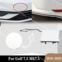 For VW Golf 7.5 MK7.5 2018-2020 Front Rear Bumper Trim Cover Towing Hook Cover Trailer Cover White Gold