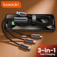 Toocki 3 in 1 USB To Type C Micro Cable for iPhone 15 14 pro max 3.5A Fast Charging USB C Wire for Samsung Xiaomi iP Data Cord